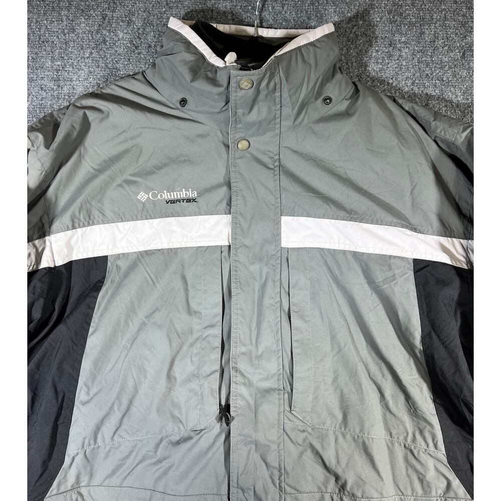 Vintage 90s Columbia Vertex Interchange Jacket XL Gray Winter Coat